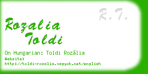 rozalia toldi business card