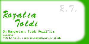 rozalia toldi business card